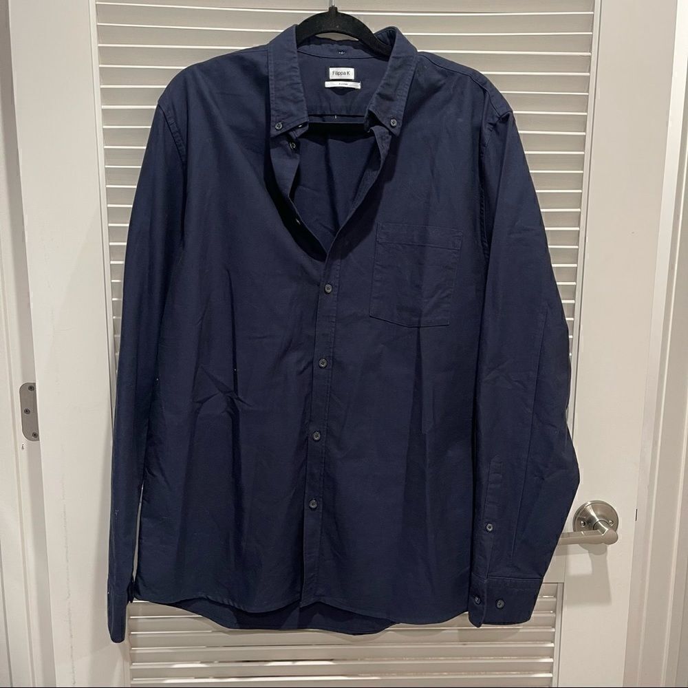 Men’s navy blue Fillipa K cotton short